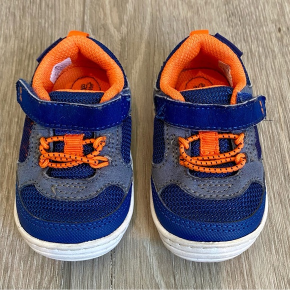Stride Rite | Shoes | Stride Rite Blue And Orange Baby Walker Shoes ...